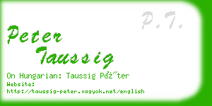 peter taussig business card